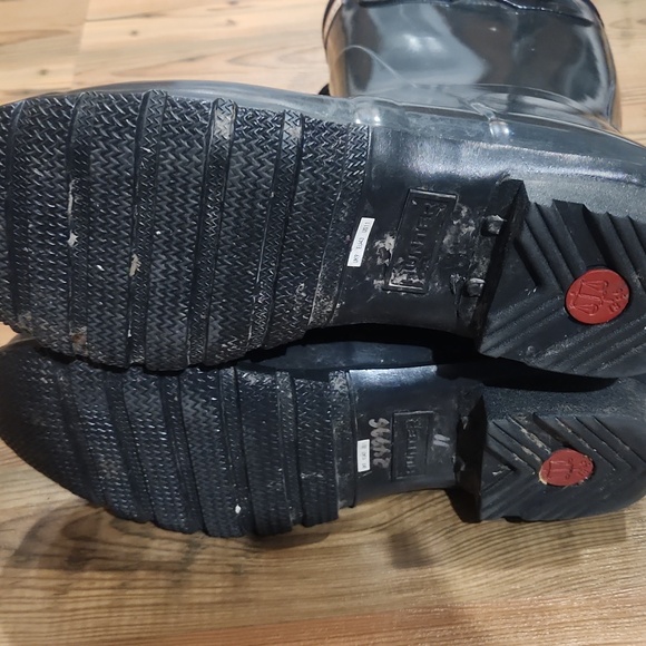 Hunter Short Classic Green Glossy England Rain Waterproof Boots Size 11 Wellies - Picture 5 of 6